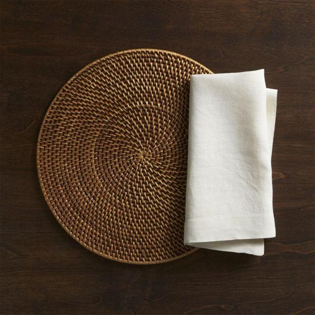 Artesia Round Rattan Honey Placemat