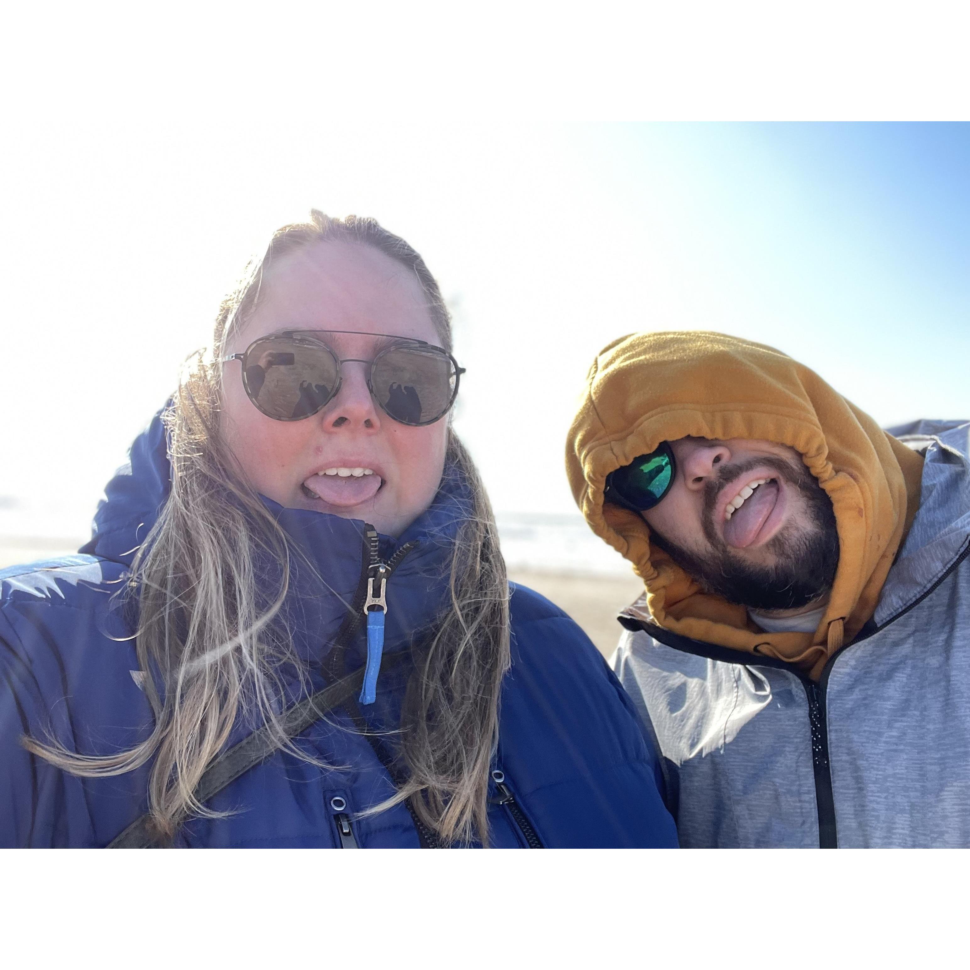 During our trip to South Haven in February 2022 (it was the coldest beach experience to date, don't recommend)