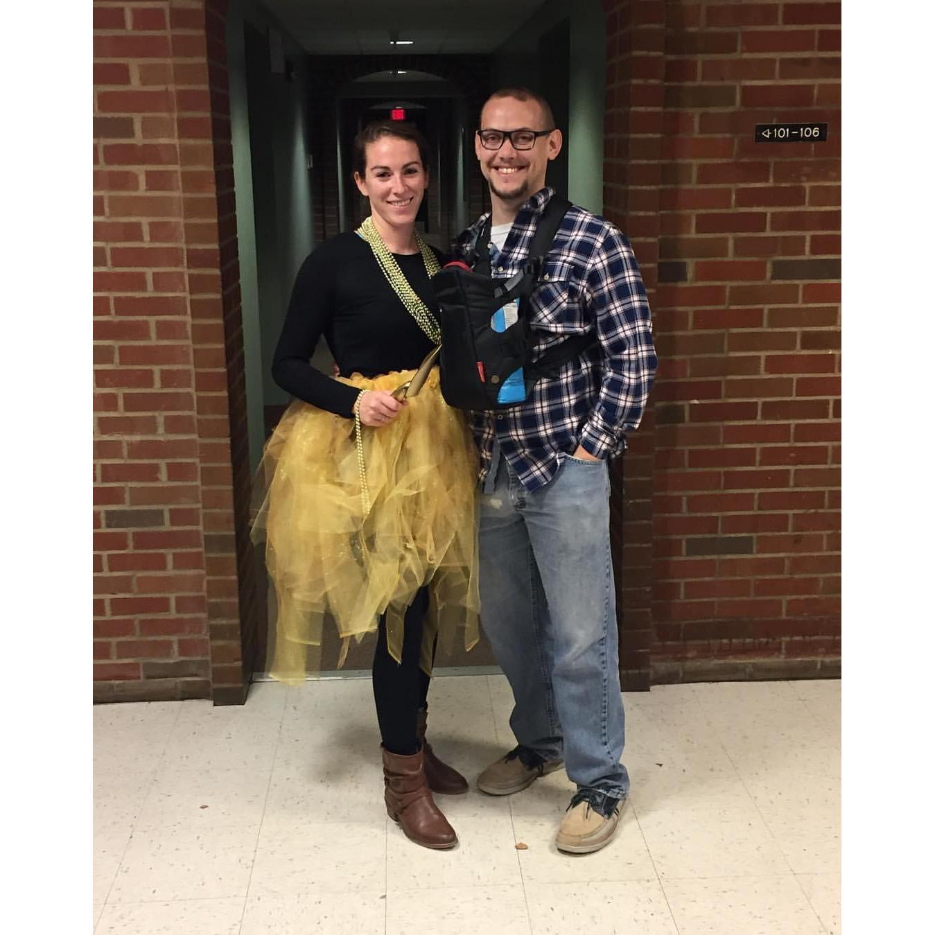 Just a gold digger and a sugar daddy getting ready to brave the biggest Halloween street fest of the Midwest while Lydia was in grad school in Ohio. OU- OH YEAH.