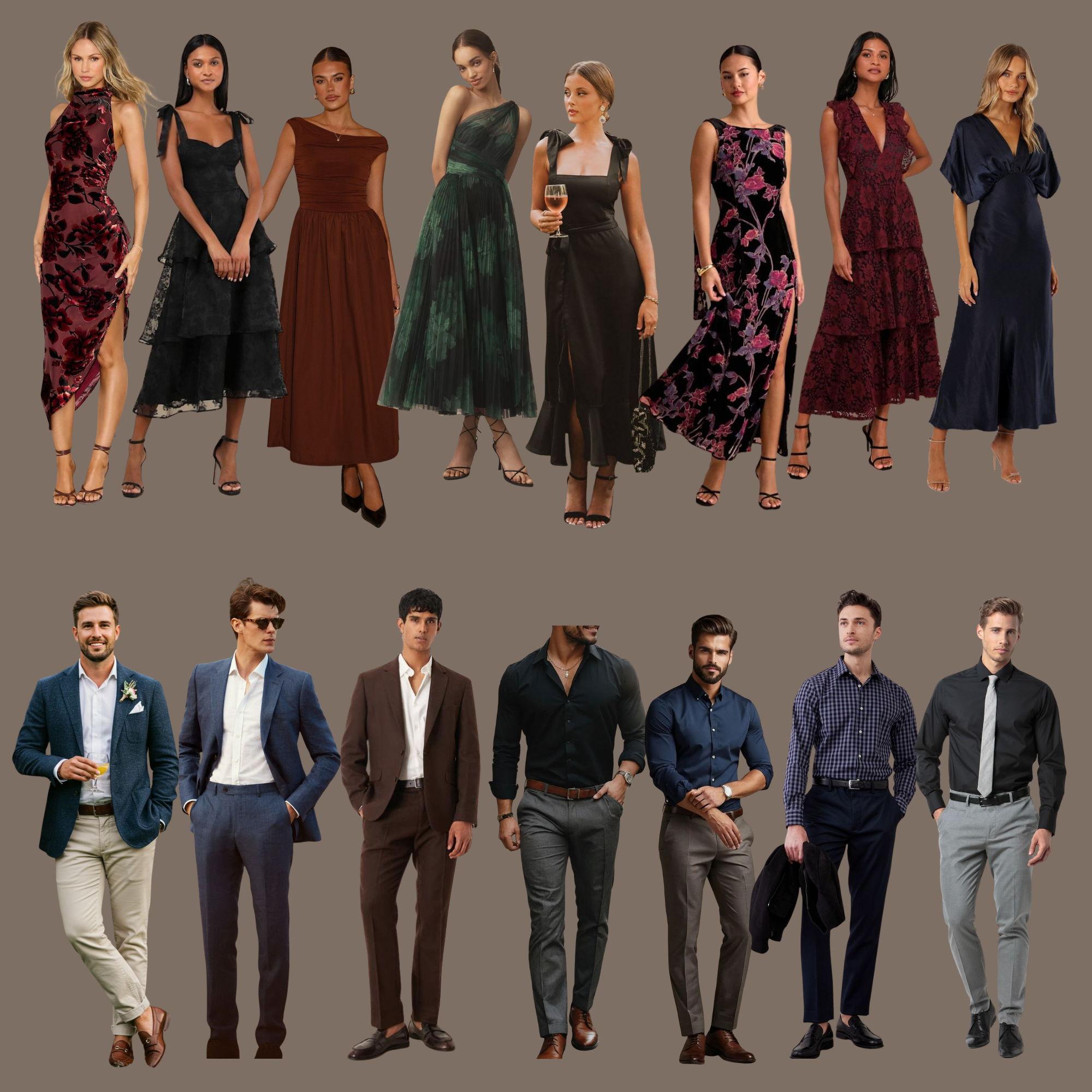 Use this collage if you need ideas for the dress code.