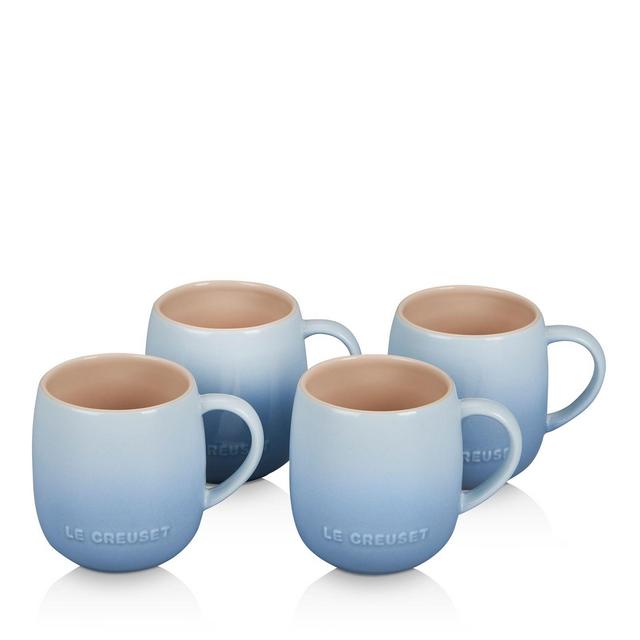 Le Creuset Coastal Blue Heritage Mugs, Set of 4