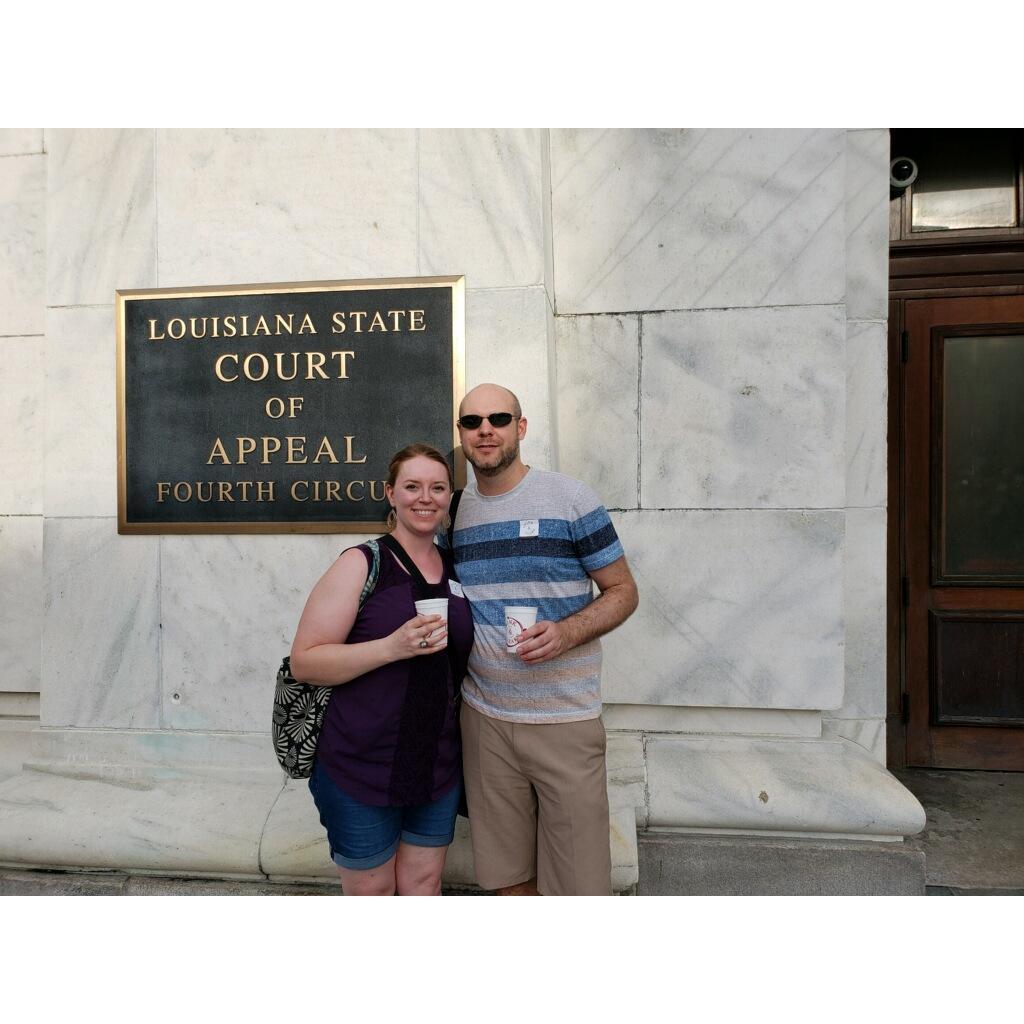 Drinking at the Courthouse in New Orleans 2018