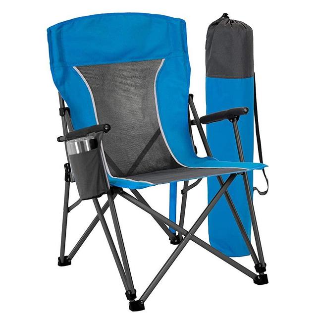 MEMBER'S Mark Oversized Folding Hard ARM Lawn Chair 325 LB Color: Blue New