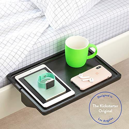 BedShelfie The Original Bedside Shelf - 9 Colors / 3 Sizes - AS SEEN ON Business Insider (Minimalist Style, Bamboo in Black)