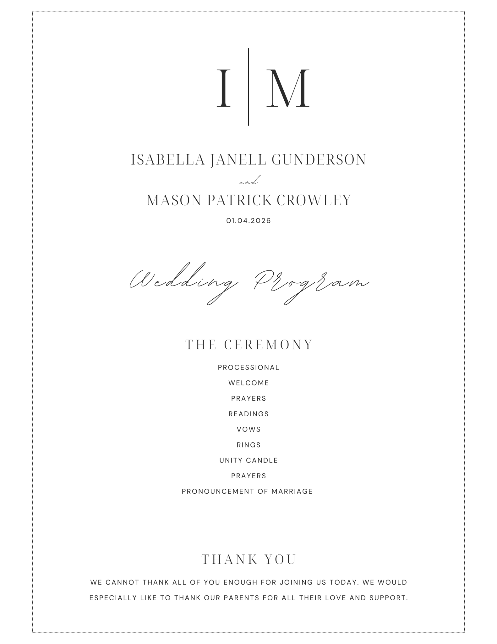 The Wedding Website of Bella Gunderson and Mason Crowley