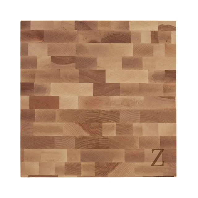 Personalization Mall Personalized Initial Butcher Block Cutting Board, 12" x 12", Z