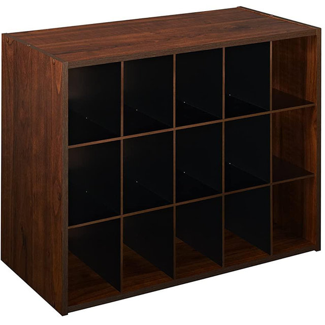 ClosetMaid 1302 Stackable 15-Unit Organizer, Dark Cherry