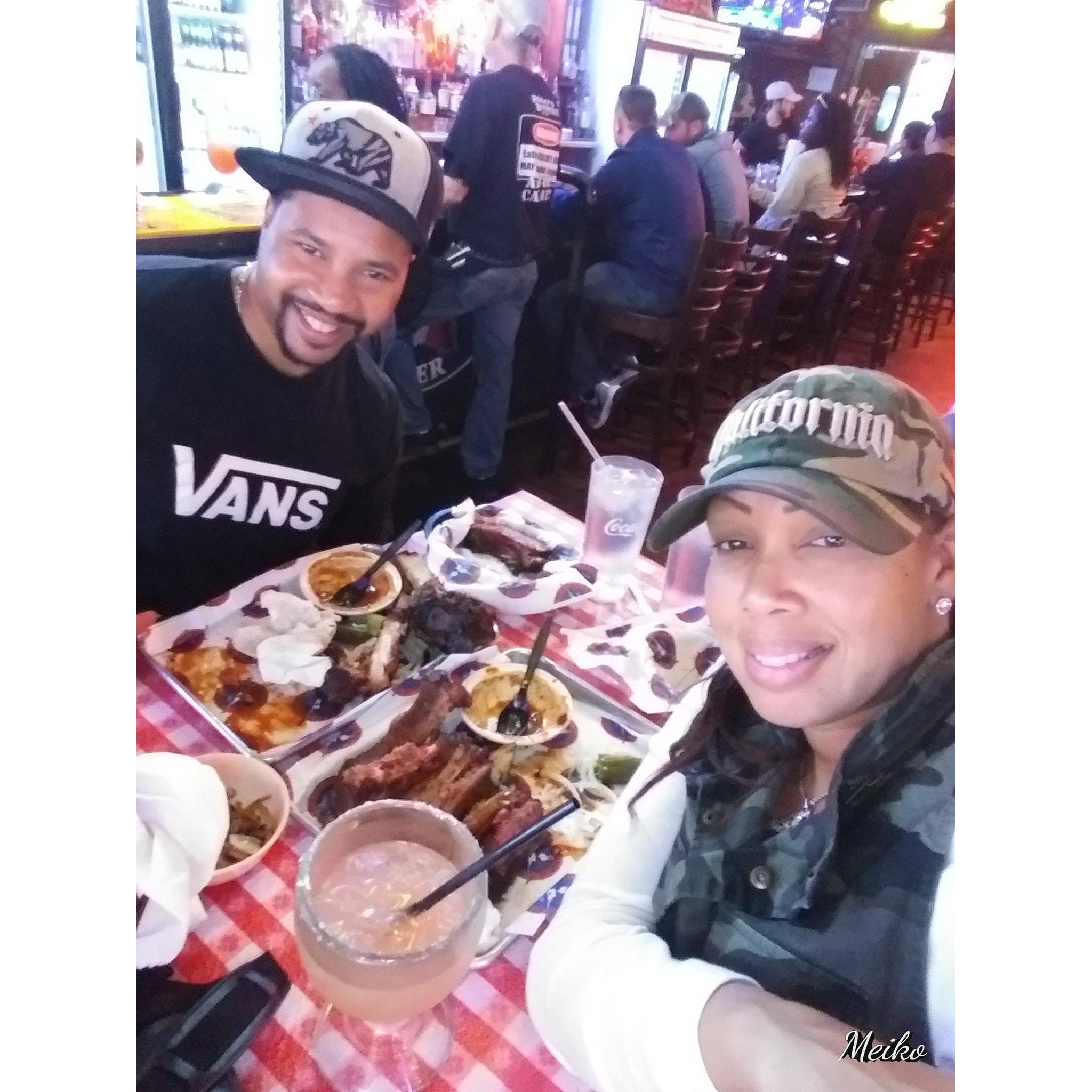 All you can eat BBQ. Stockyards