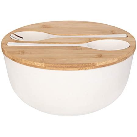 GEHE Bamboo Fiber Salad Bowl with Servers Set