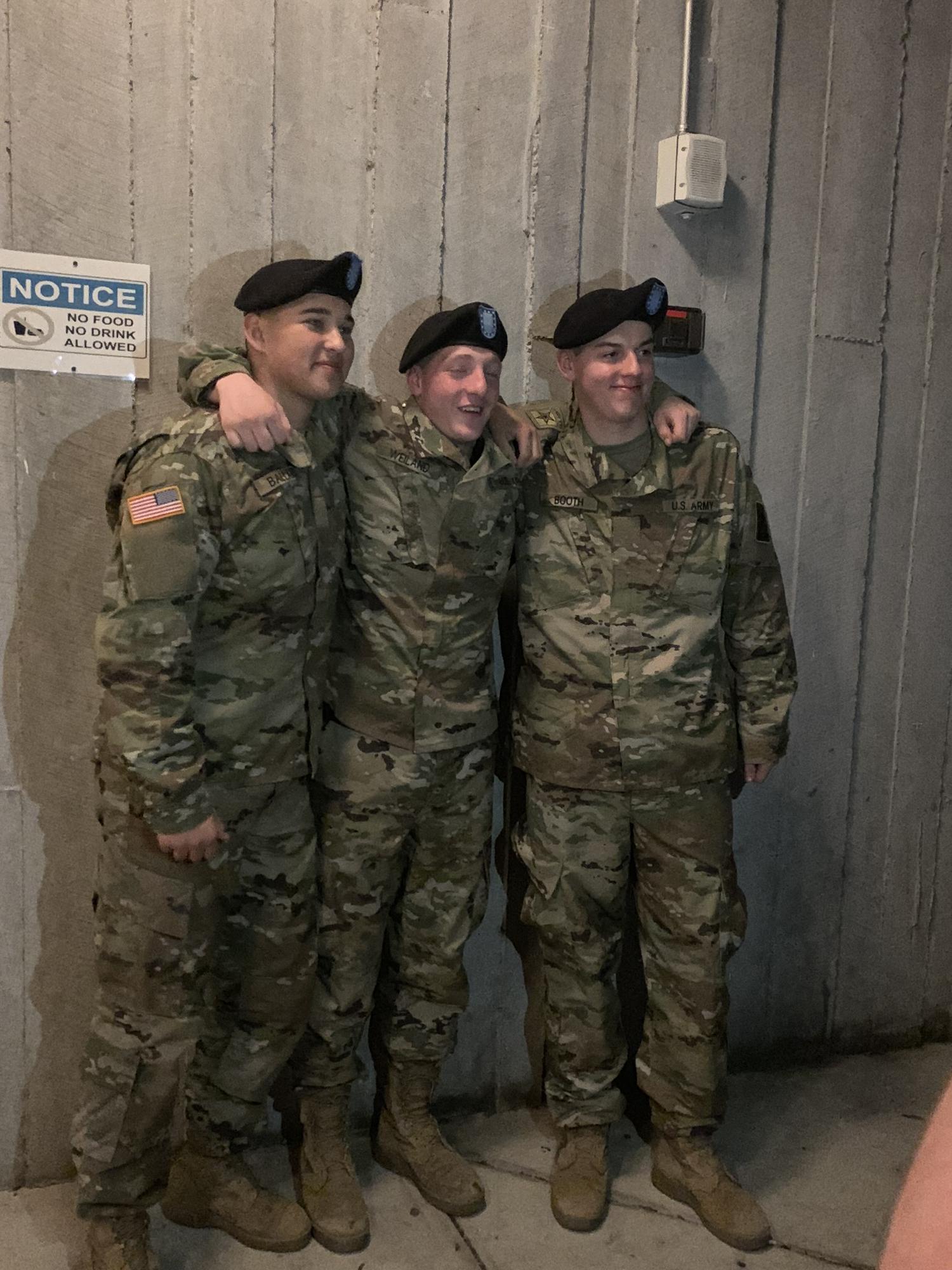 Alec and a couple of Army buddies