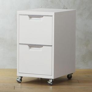TPS white 2-drawer filing cabinet