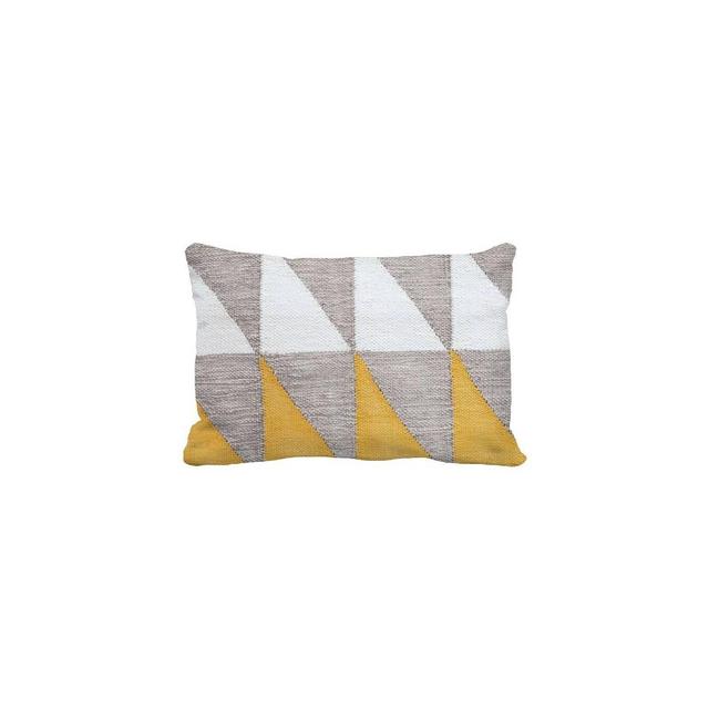 Color Blocked Geometric Lumbar Pillow Yellow - Project 62™