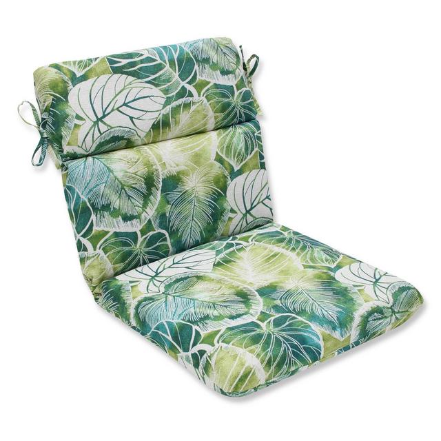 Key Cove Lagoon Outdoor Rounded Corners Chair Cushion Green - Pillow Perfect