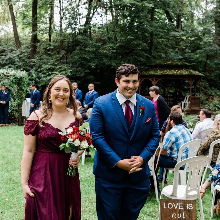 We first met at our friends wedding.