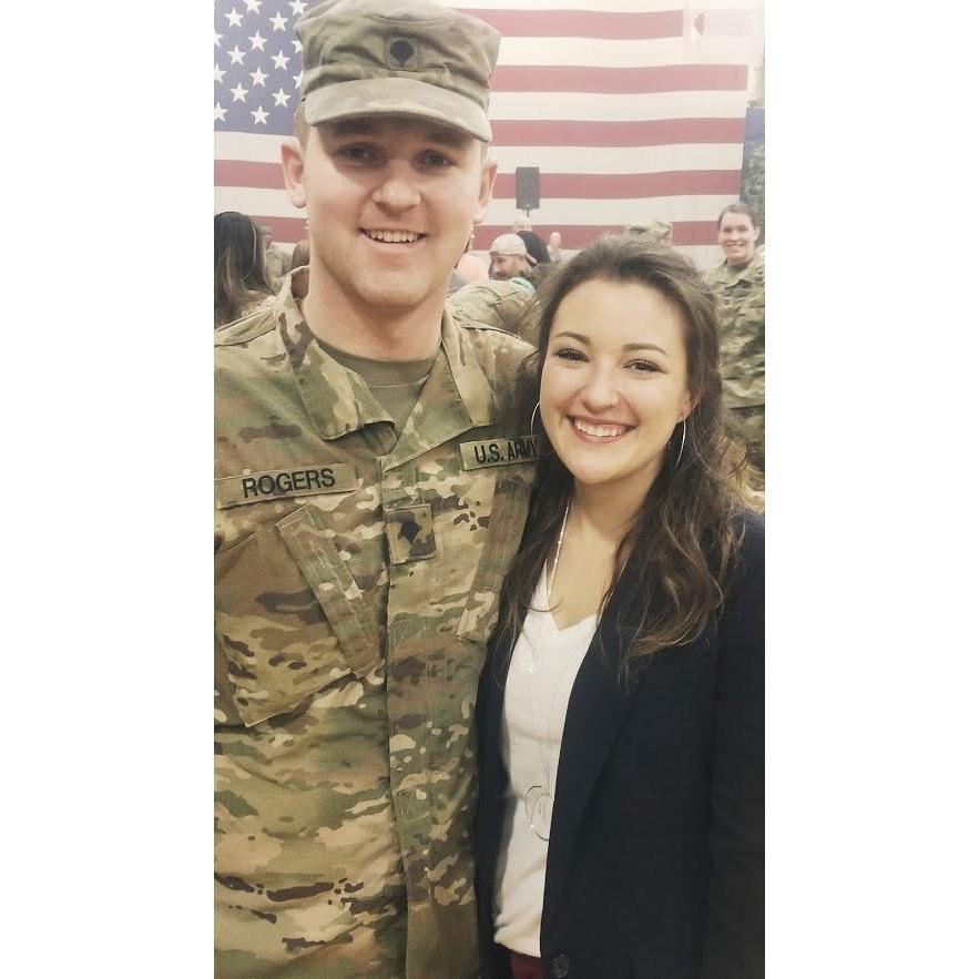 Our first picture after deployment :) And one of the best days ever!