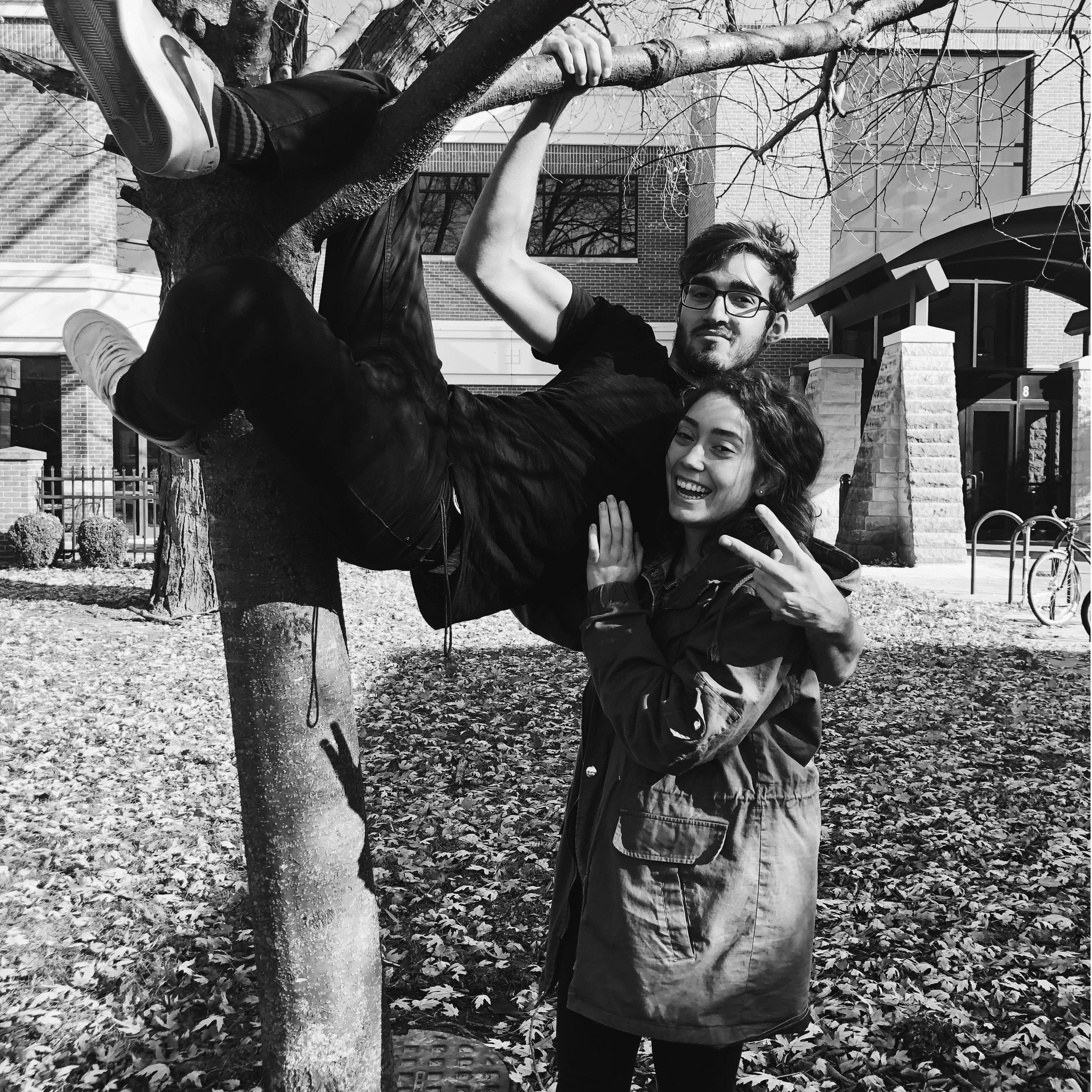 Outside the Student Center at IWU (Where we ate all our meals together and Ben first noticed Natalia)
