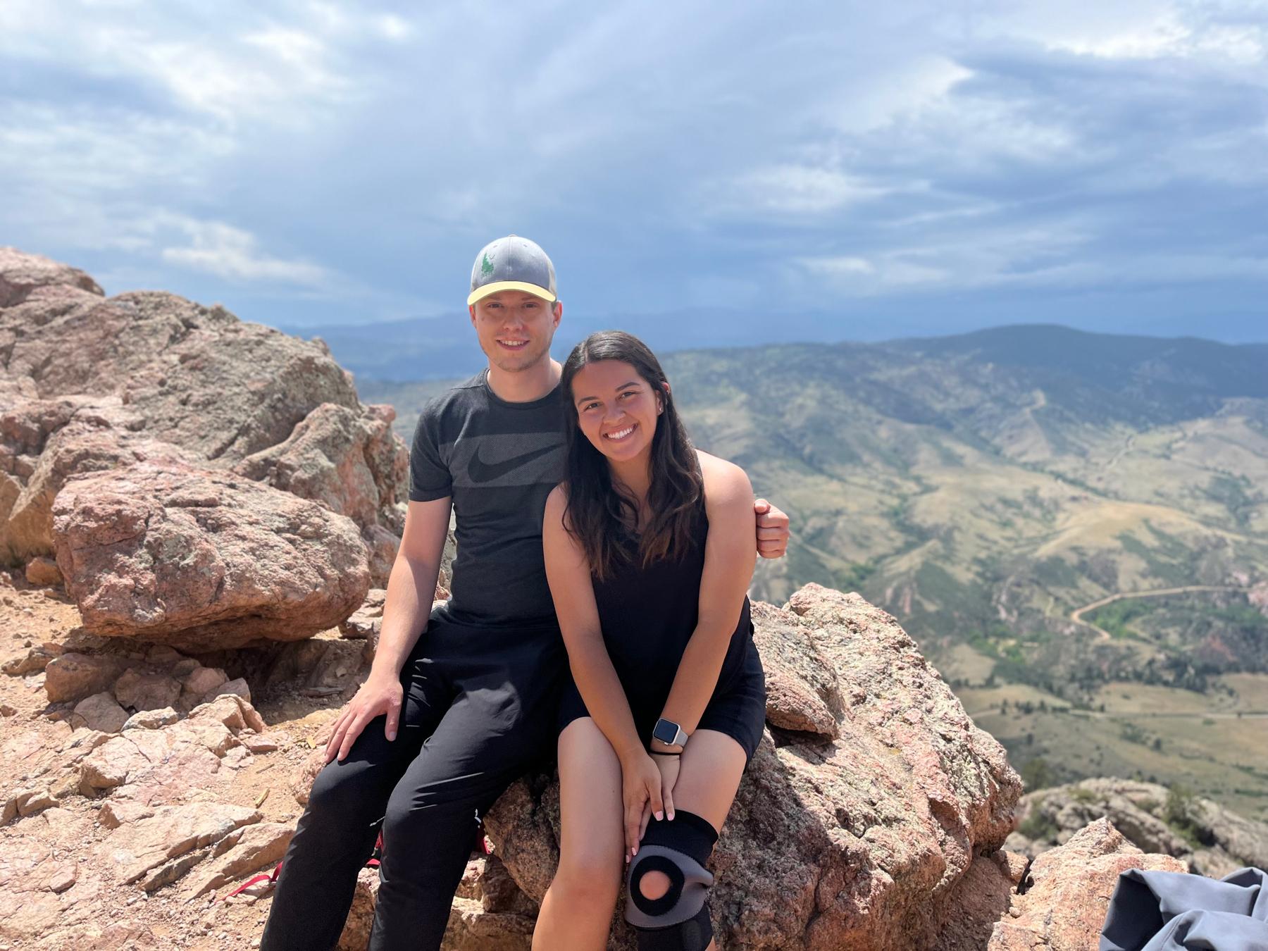 hiking to the top of horse tooth rock in CO!