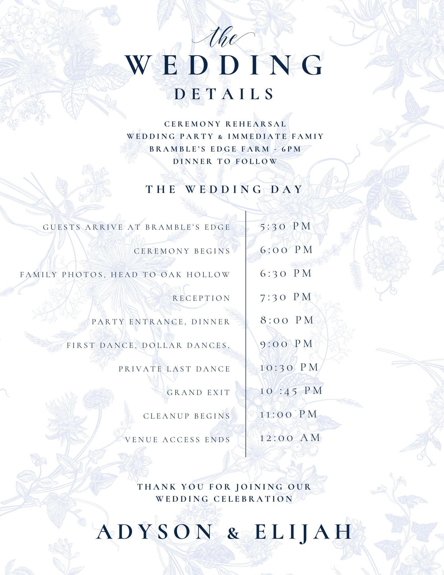 The Wedding Website of Adyson Cooper and Elijah Smith