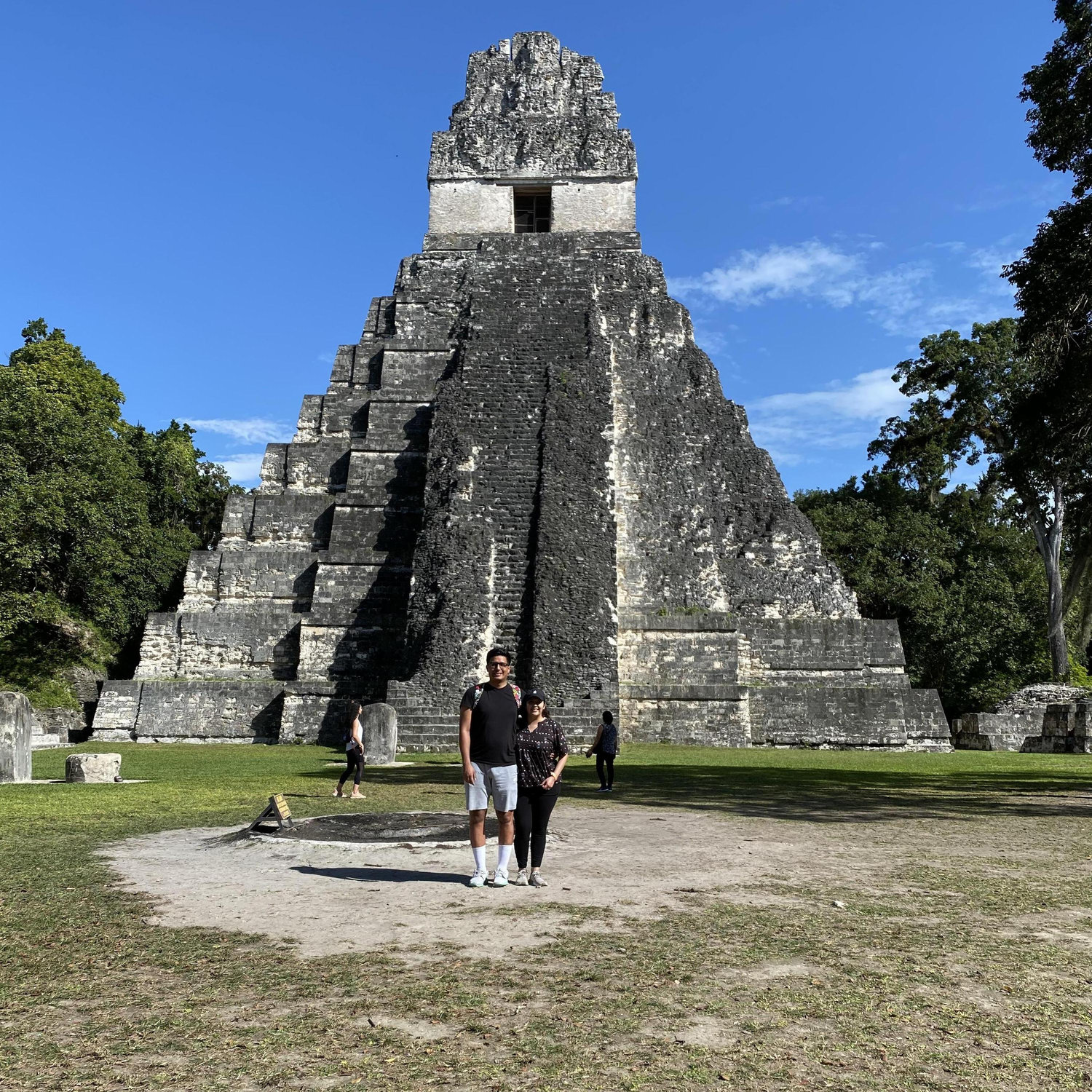 In front of "El Gran Jaguar" in Tikal!
