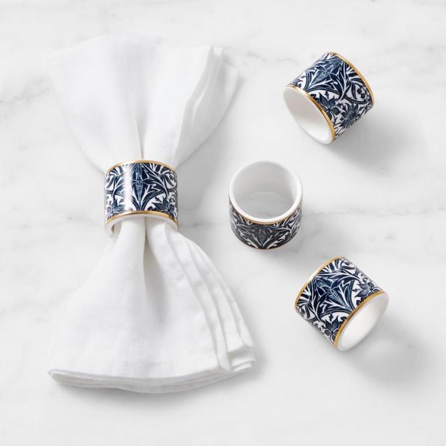 Williams Sonoma x Morris & Co. Napkin Rings, Set of 4, Bluebell