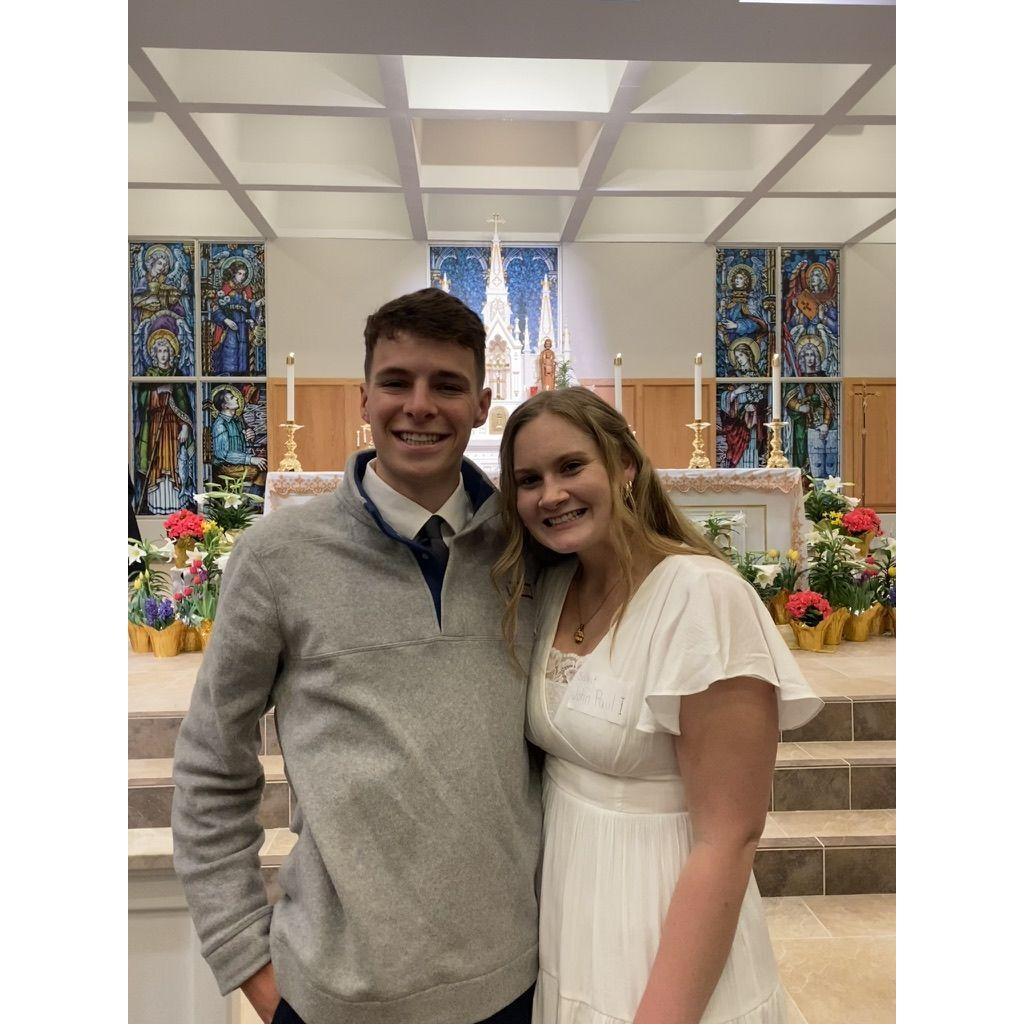 Easter Vigil 2024-- Blair is received into the Catholic Church!