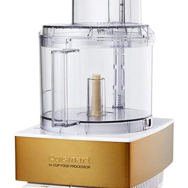 Cuisinart DFP-14WGY 14-Cup Food Processor, White/Gold