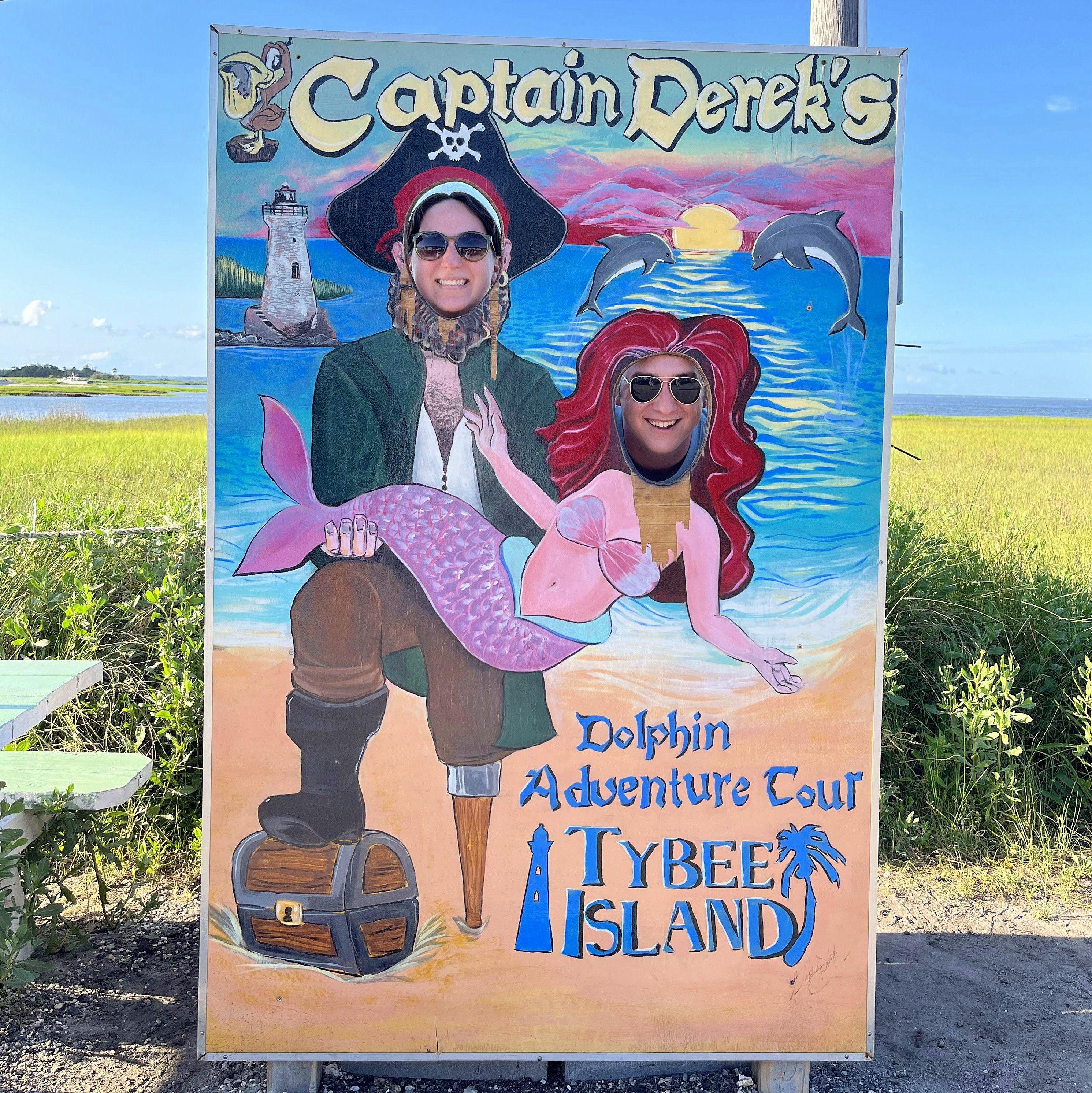 Getting ready to go on a dolphin tour to kick off our third vacation together in Tybee Island, Georgia on May 6, 2023.