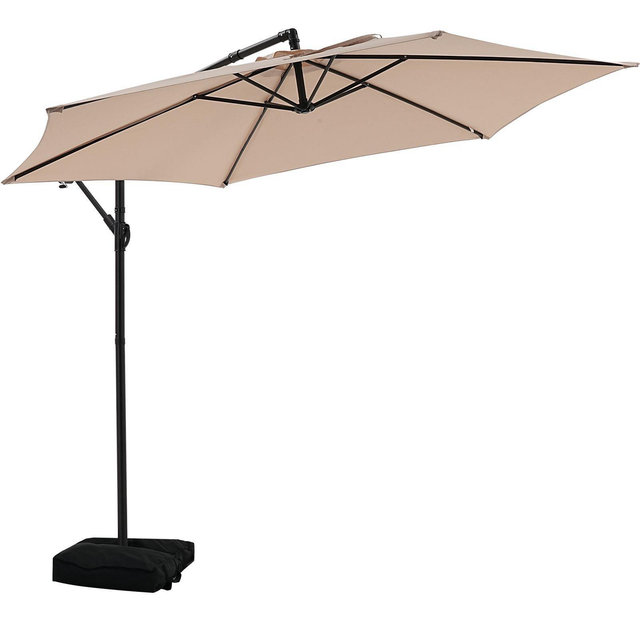 Ainfox 9.5 ft. Outdoor Patio Umbrella Classic Roman Umbrella Adjustable For Commercial & Residential Use
