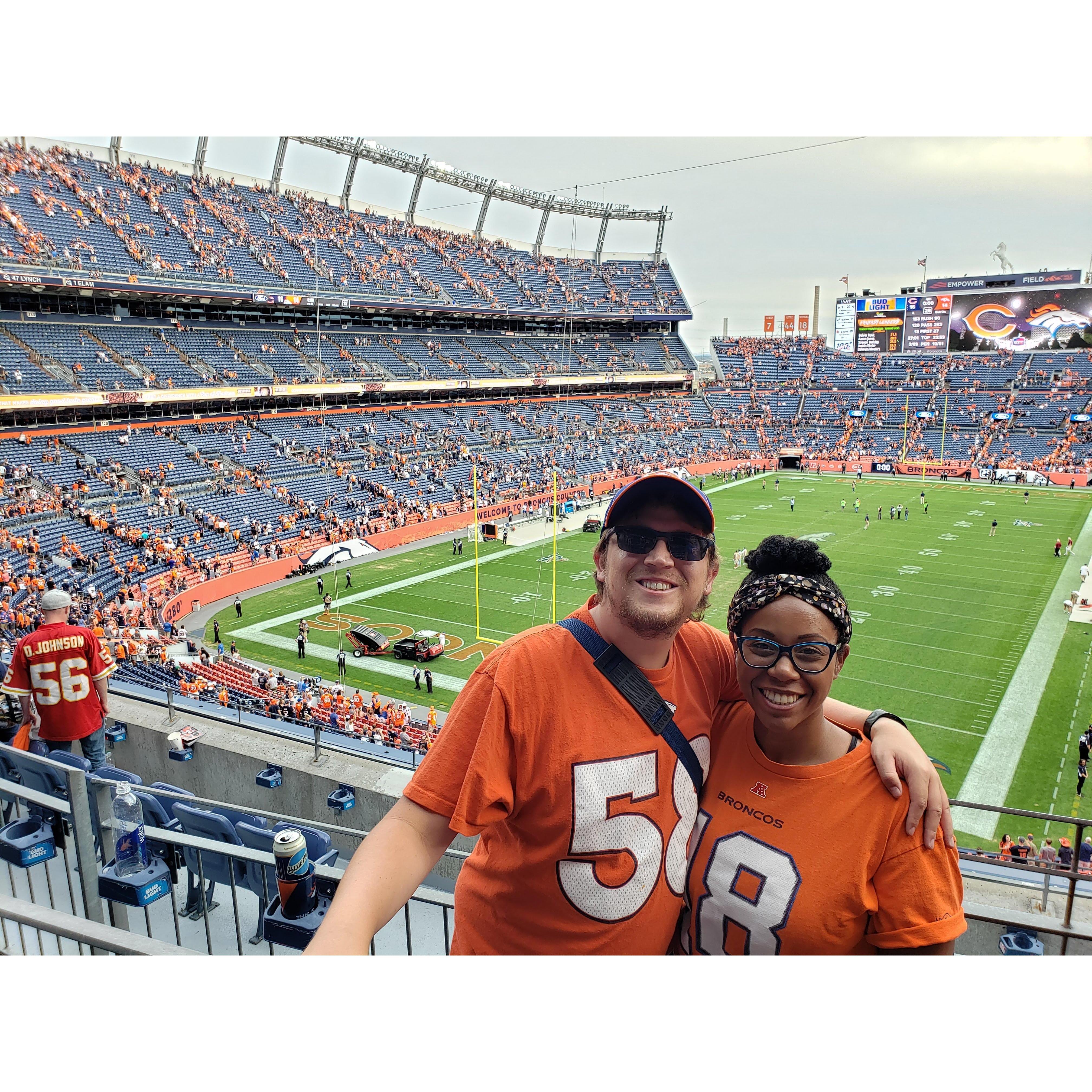 Broncos vs Bears game.