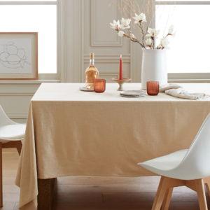 Organic Cotton Tablecloth in Flax