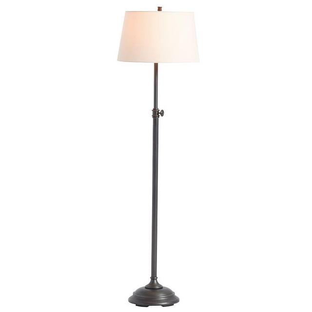 Chelsea Floor Adjustable Lamp & Large Tapered Gallery Shade, Bronze Base/Sand Shade