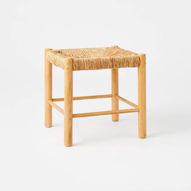 Moro Canyon Woven Ottoman with Wood Legs Natural - Threshold™ designed with Studio McGee