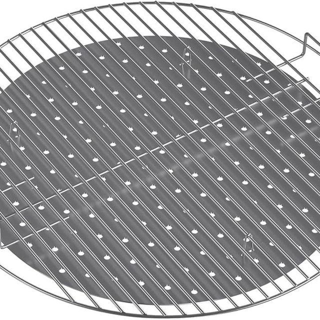 iPEGTOP Grill Grate 22" Round Stainless Steel Replacement, BBQ Cooking Grate fits Weber & Similar 22” Kettle Charcoal Grills, No-Fire 360° Even Heat Distribution Plate Monitoring for Beginners