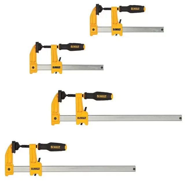 12 in. and 6 in. 600 lb. Bar Clamps (4-Pack) w/2.5 in. Throat Depth