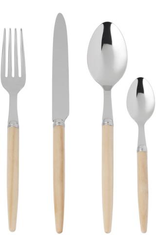 SABRE Beige Jonc Four-Piece Cutlery Set