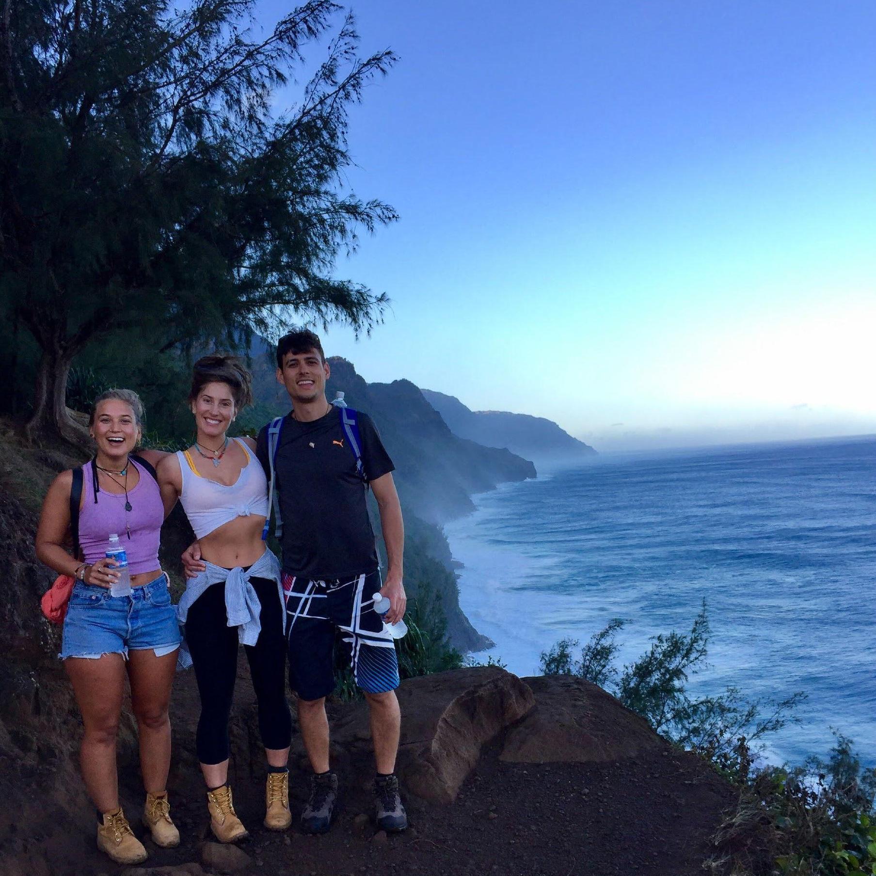 Sutkay family trip in Kauai hiking the Na Pali Coast.