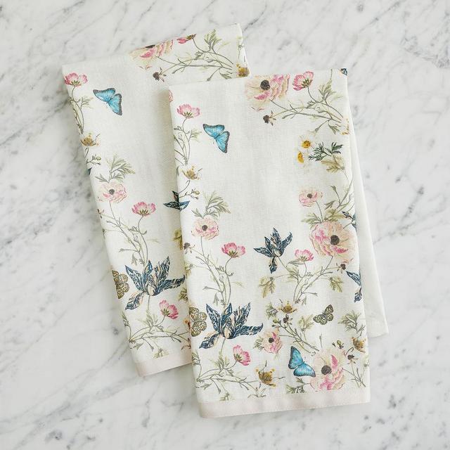 Monique Lhuillier Tuileries Cotton/Linen Guest Towels