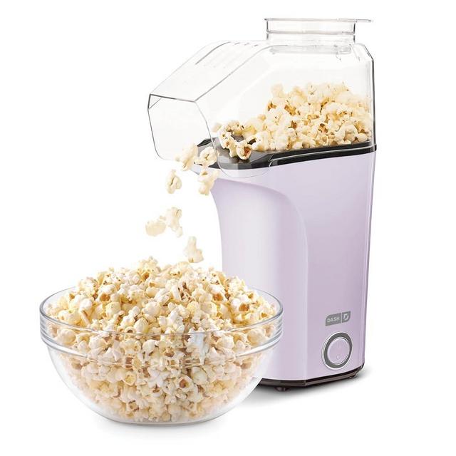 DASH Hot Air Popcorn Popper Maker with Measuring Cup to Portion Popping Corn Kernels + Melt Butter, 16 Cups - Lavender