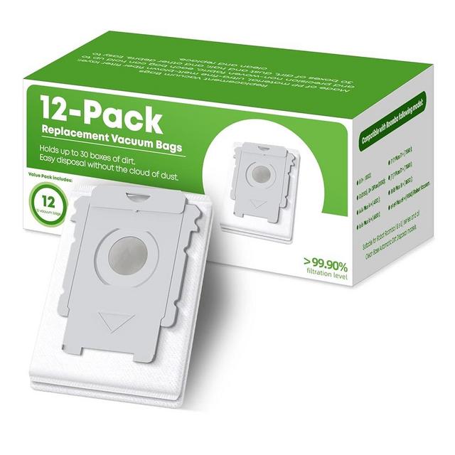 VBN 12 Pack Replacement Roomba Vacuum Bags, Compatible with iRobot Roomba i7, i7+, i3, i3+, i1+, i4, i4+, i6, i6+, i8, i8+, j7, j7+, s9, s9+ Plus, i & s & j Series Automatic Dirt Disposal Bags