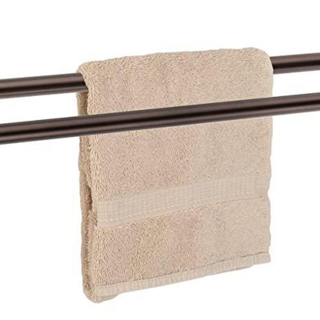 Dynasty Hardware Brentwood 24 Inch Double Towel Bar Oil Rubbed Bronze