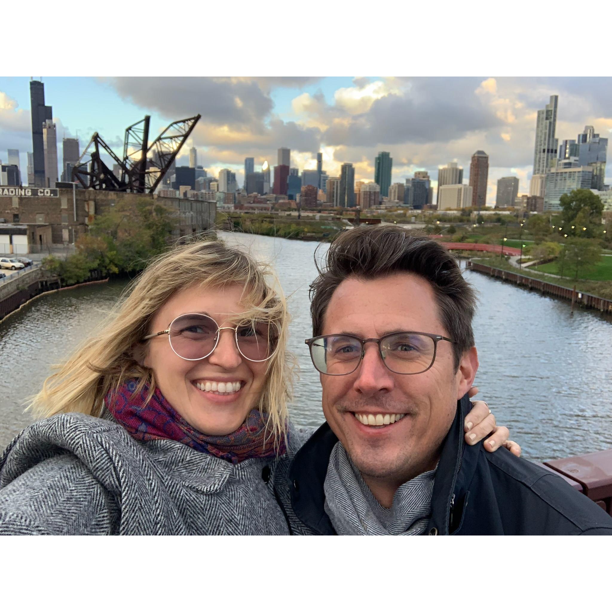 A favorite Chicago skyscape near our first apartment together.