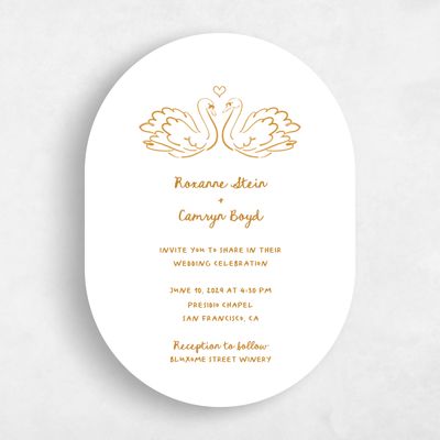 Orche, Orange Wedding Invitation - Somero Classic