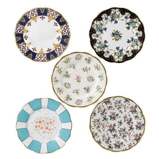 Royal Albert 100 Years 1900-1940 Plate Set, 8", Multicolor , 5 Piece
