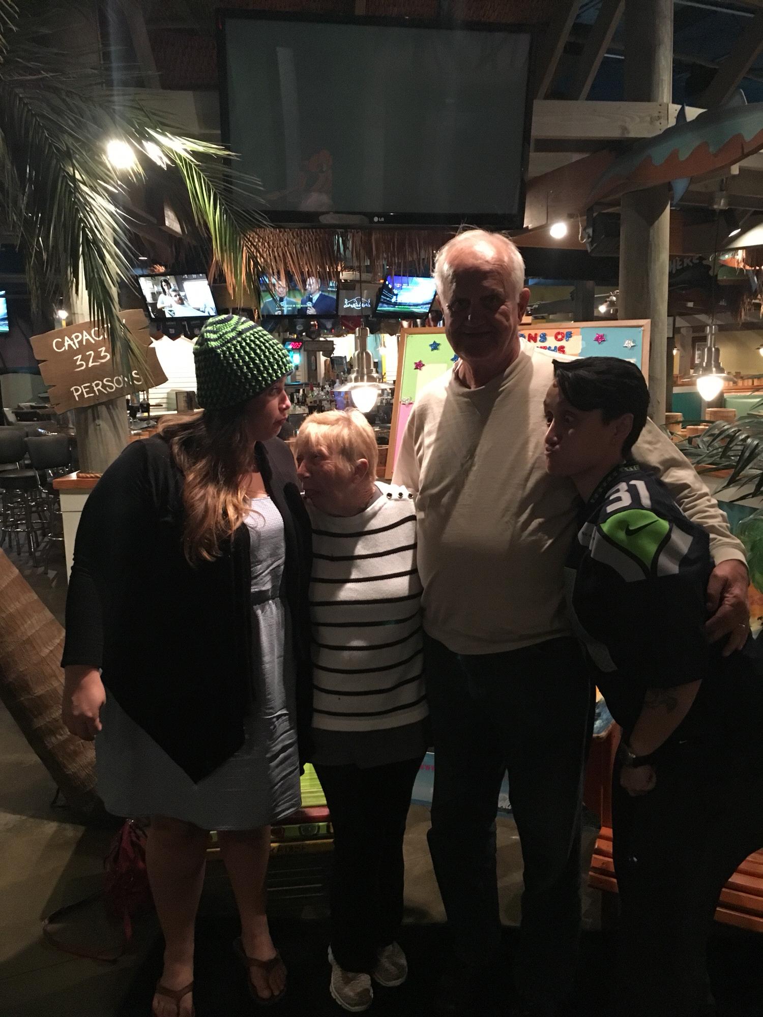 Nana & Papa visit! They drove all the way out here to spend some quality time with us. We had an amazing visit! This was when we went to see Angela at work. Nana loves a silly picture!