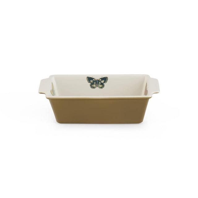 Portmeirion Botanic Garden Harmony Loaf Pan Moss Green, 11-Inch, Porcelain, Rectangular, 46 Fl Oz