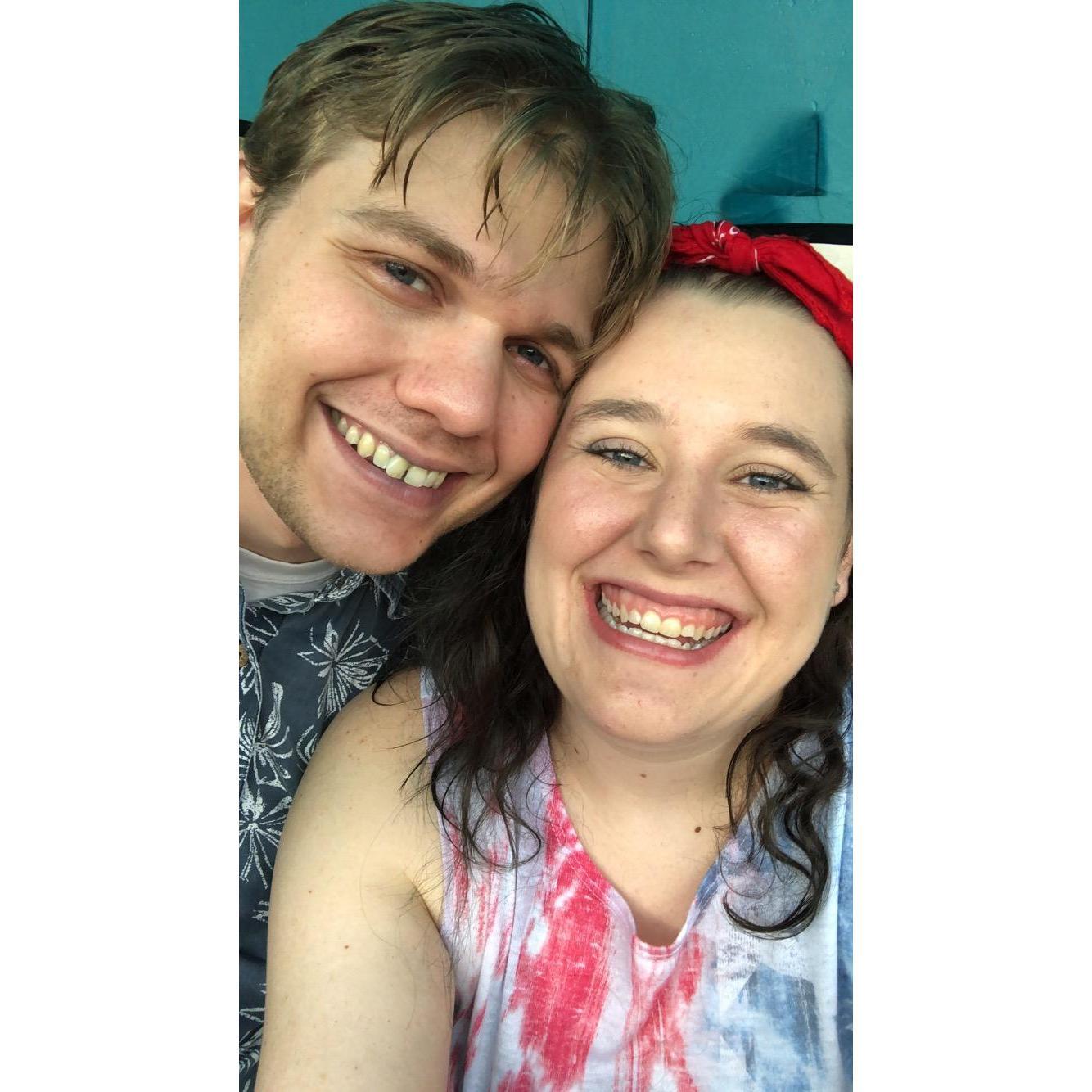 Celebrating our two year anniversary (in the rain)