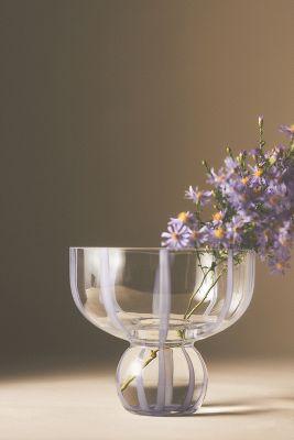Striped Compote Vase