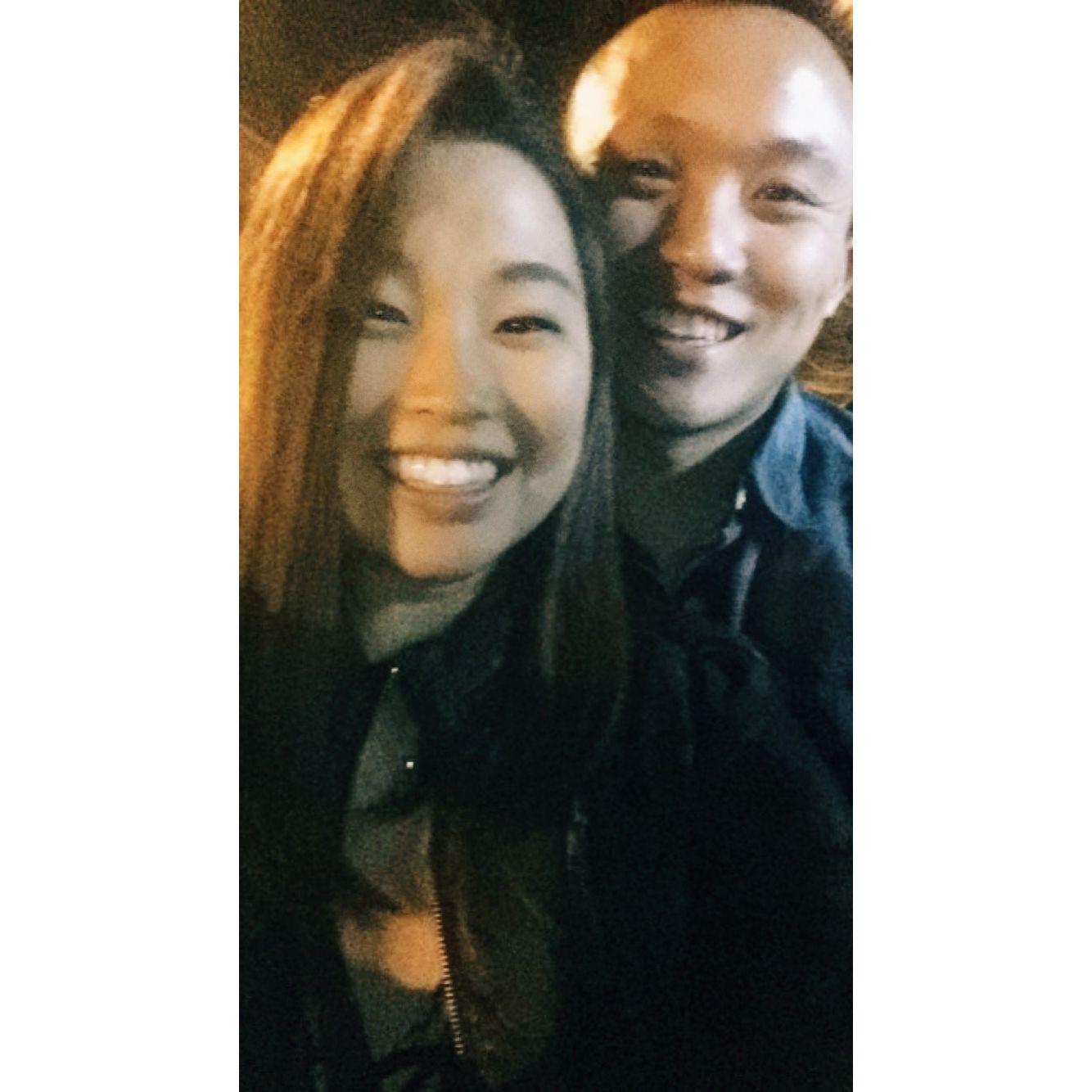 The first picture we ever took together! A classic Bond Street night out in Baltimore - October 2016