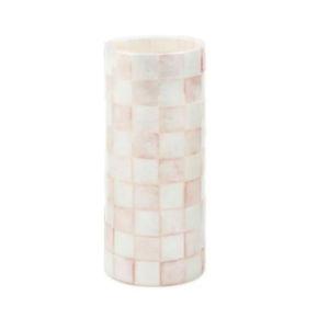 Rosy Check Capiz Small Vase