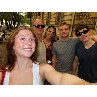 Katie, Matt, Will, Mike, and Emily in Milan, Italy.